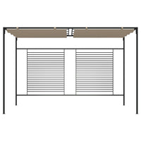 Gazebo con Tetto Retrattile 3x4x2,3 m Grigio Talpa 180 g/m²