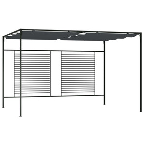 Gazebo con Tetto Retrattile 4x3x2,3 m Antracite 180 g/mÂ²