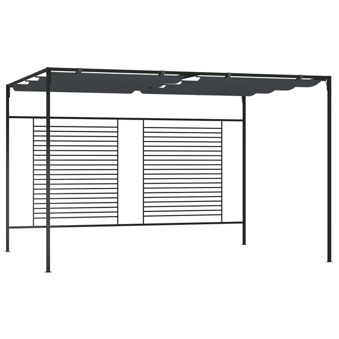 Gazebo con Tetto Retrattile 4x3x2,3 m Antracite 180 g/mÂ²