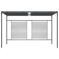 Gazebo con Tetto Retrattile 4x3x2,3 m Antracite 180 g/m² 313625