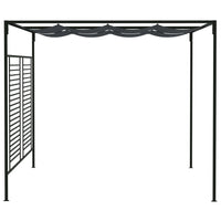 Gazebo con Tetto Retrattile 4x3x2,3 m Antracite 180 g/mÂ²