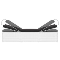 Lettini Prendisole con Tavolino 3 pz in Polyrattan Bianco cod mxl 23345