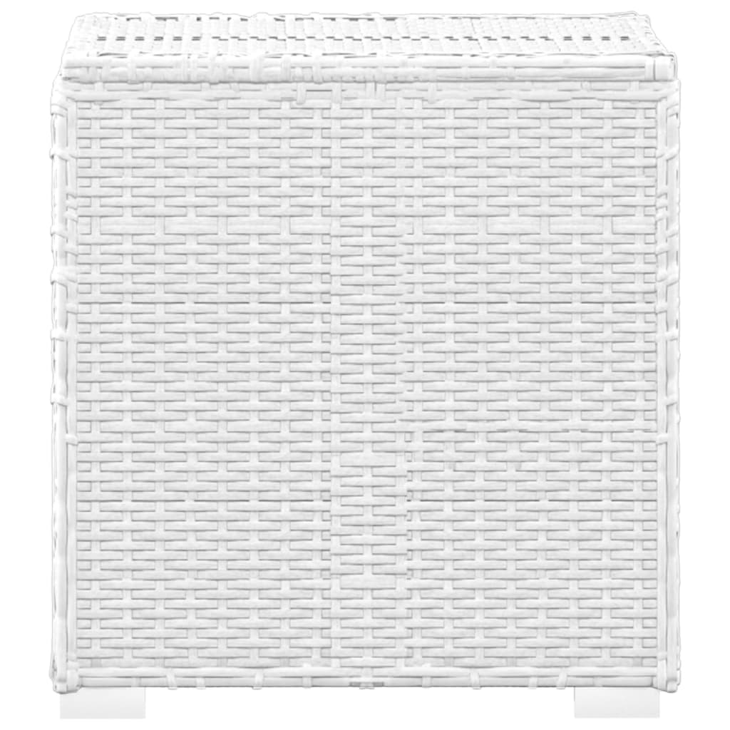 Lettini Prendisole con Tavolino 3 pz in Polyrattan Bianco cod mxl 23345