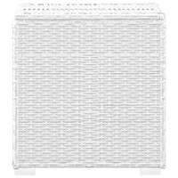 Lettini Prendisole con Tavolino 3 pz in Polyrattan Bianco cod mxl 23345