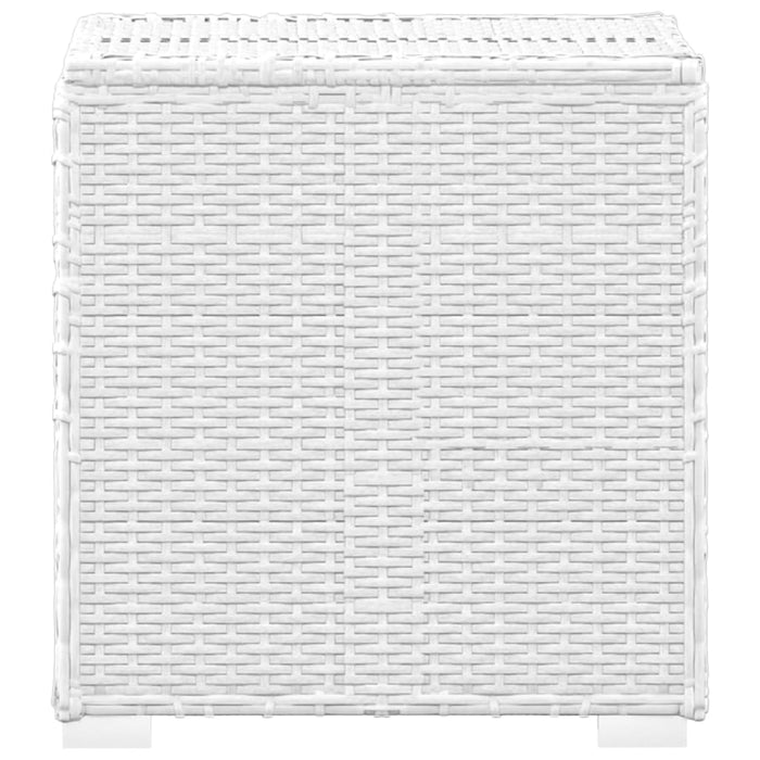 Lettini Prendisole con Tavolino 3 pz in Polyrattan Bianco cod mxl 23345