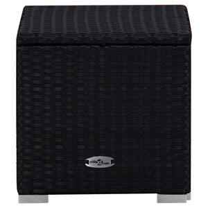 Sdraio da giardino tavolino da tè 3 pezzi resina nera intrecciata 02_0011923