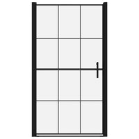 Porta doccia bagno WC doccia interno casa vetro temperato 100x178 cm nero 02_0002007