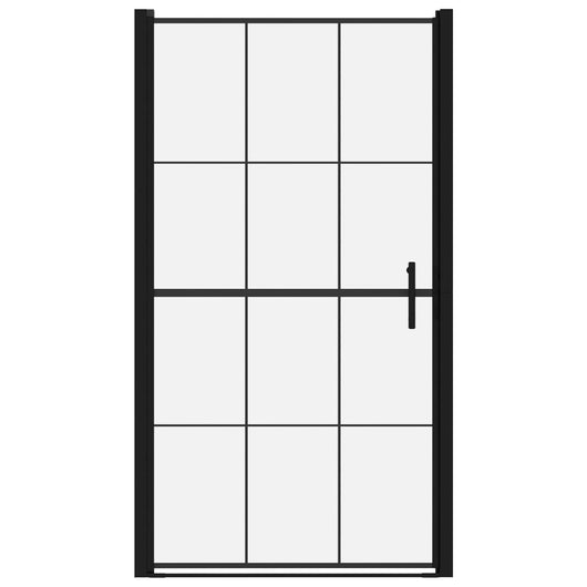 Porta doccia bagno WC doccia interno casa vetro temperato 100x178 cm nero 02_0002007