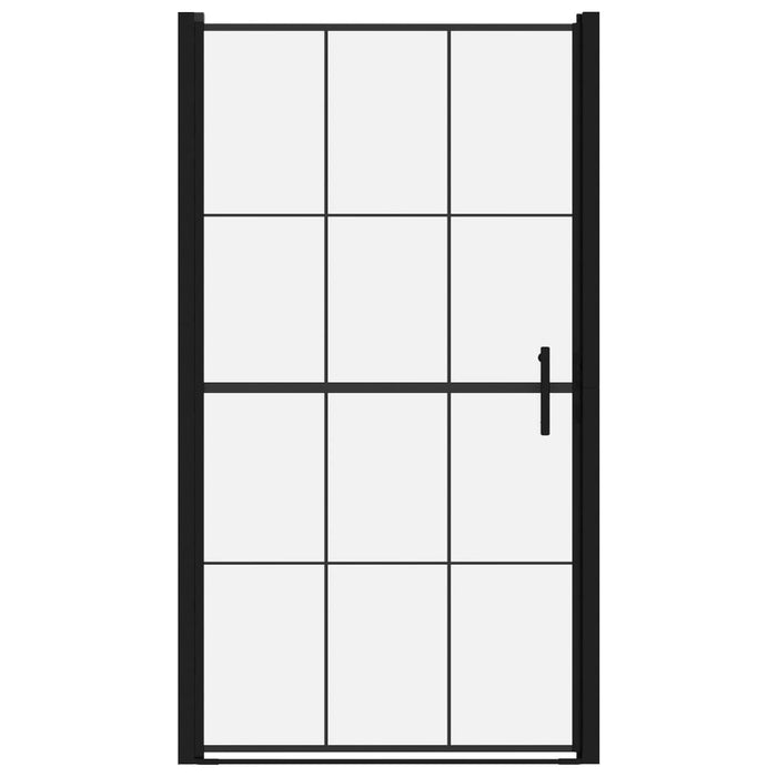 Porta doccia bagno WC doccia interno casa vetro temperato 100x178 cm nero 02_0002007