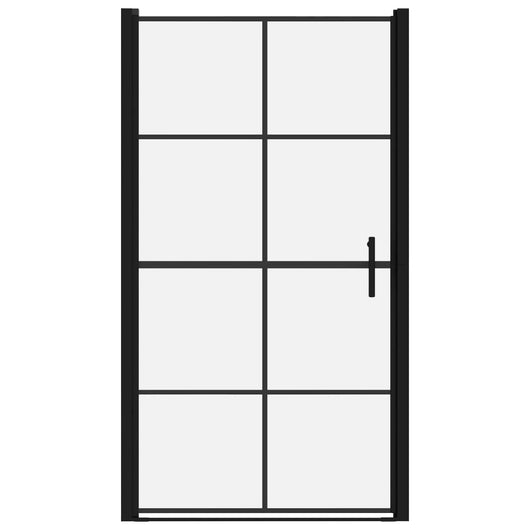 Porta doccia bagno WC doccia interno casa vetro temperato 100x178 cm nero 02_0002010