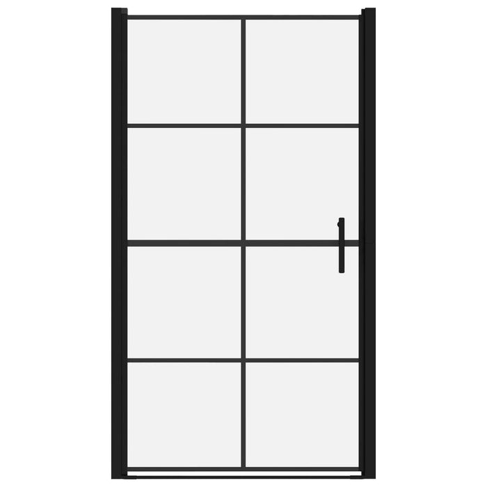 Porta doccia bagno WC doccia interno casa vetro temperato 100x178 cm nero 02_0002010