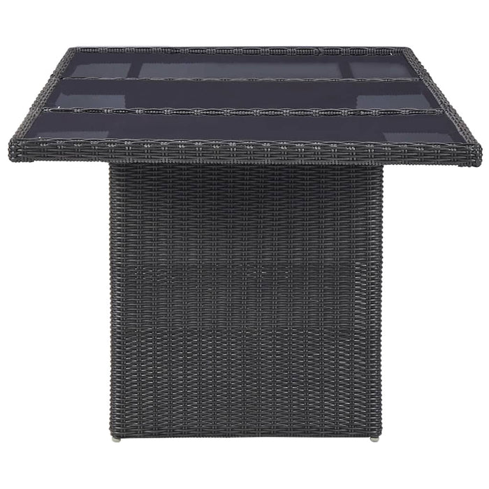 Set da Pranzo da Giardino 9 pz in Polyrattan Nero 3057810