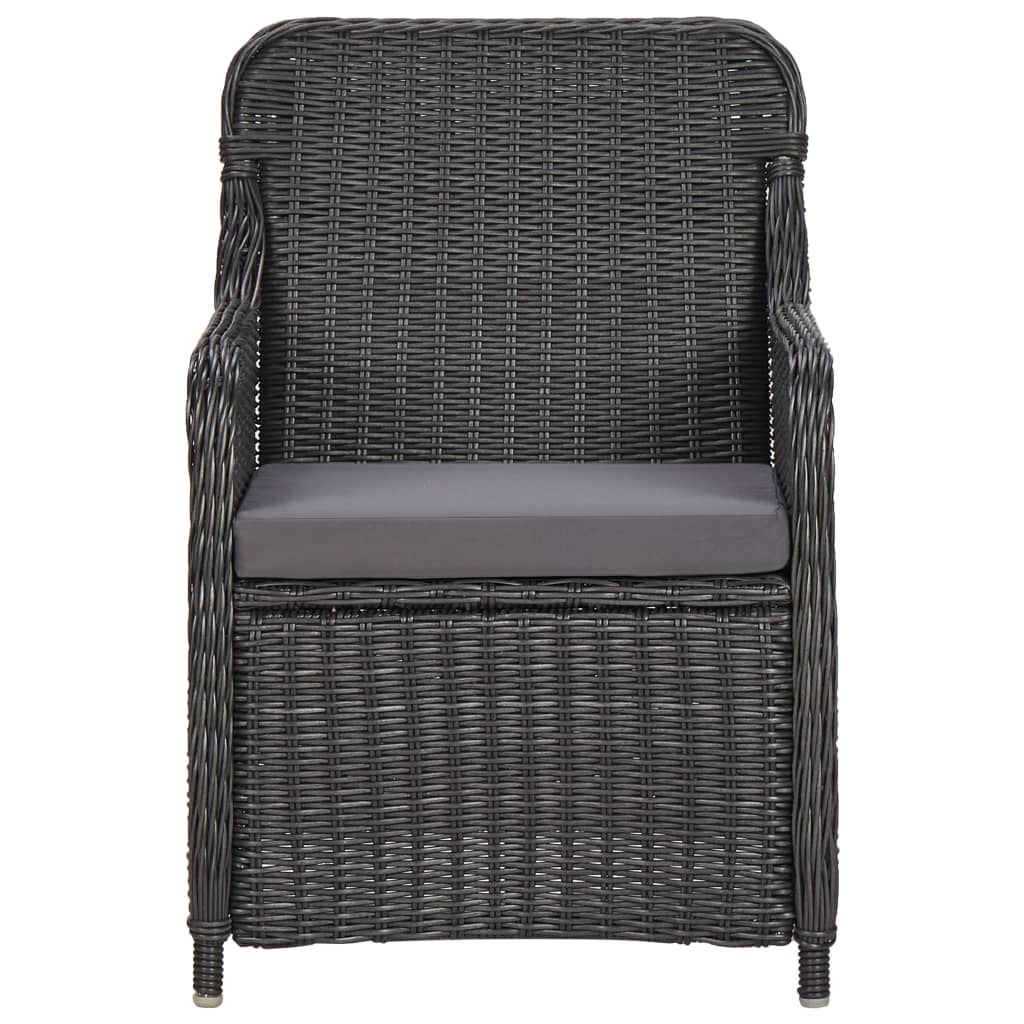 Set da Pranzo da Giardino 9 pz in Polyrattan Nero 3057810