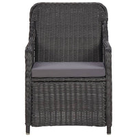 Set da Pranzo da Giardino 9 pz in Polyrattan Nero 3057810