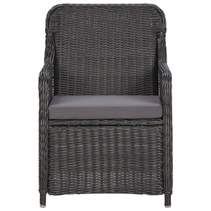 Set da Pranzo da Giardino 9 pz in Polyrattan Nero 3057810
