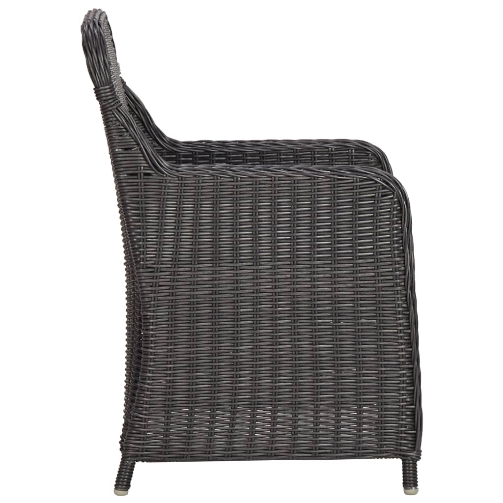 Set da Pranzo da Giardino 9 pz in Polyrattan Nero 3057810