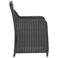 Set da Pranzo da Giardino 9 pz in Polyrattan Nero 3057810