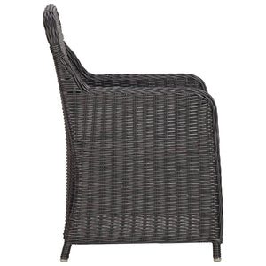 Set da Pranzo da Giardino 9 pz in Polyrattan Nero 3057810