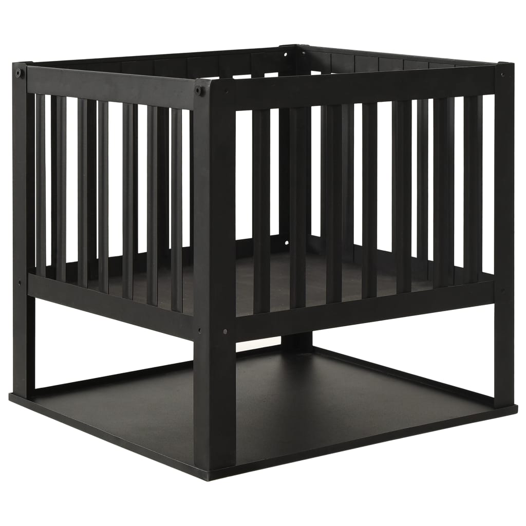 Focolare per camino 40 x 40 x 40 cm acciaio nero 02_0005908