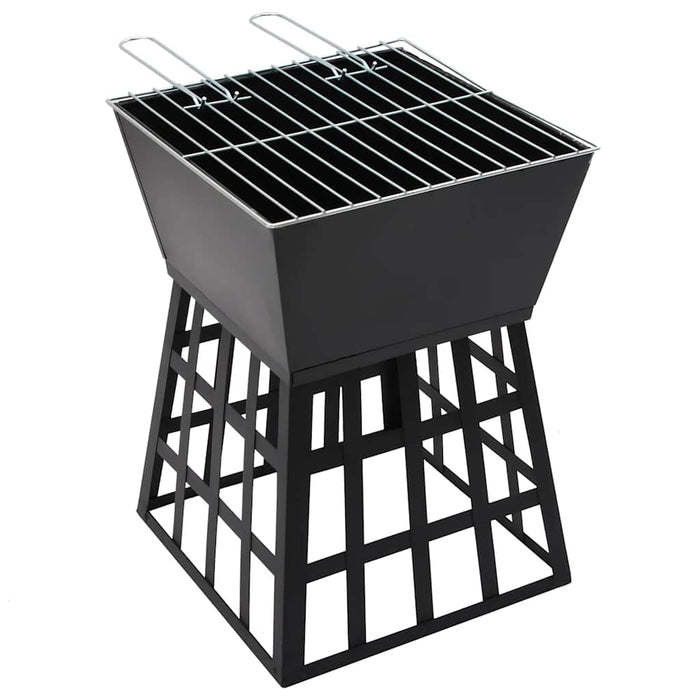 Braciere e Barbecue 2 in 1 34x34x48 cm in Acciaio 315089