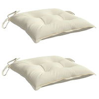 Cuscini per Sedia 2pz Bianco Crema 40x40x7 cm in Tessuto Oxford 314866