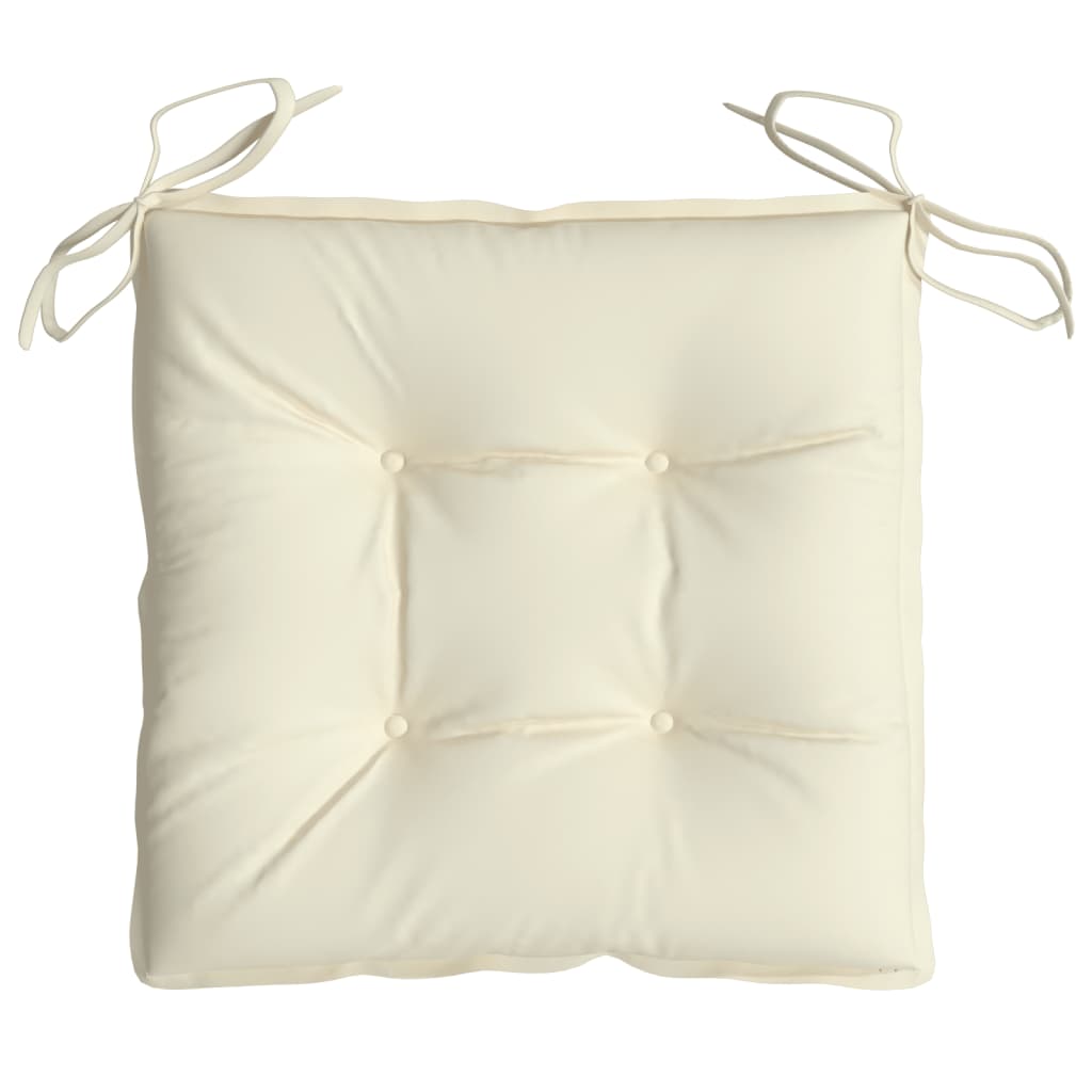 Cuscini per Sedia 4pz Bianco Crema 40x40x7 cm in Tessuto Oxford