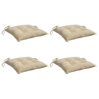 Cuscini per Sedia 4 pz Beige 50x50x7 cm Tessuto Oxford 314906
