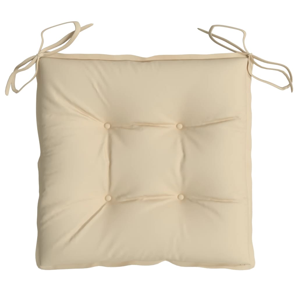 Cuscini per Sedia 4 pz Beige 50x50x7 cm Tessuto Oxford 314906