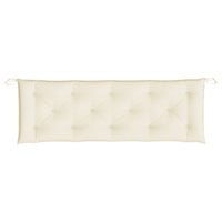 Cuscino per Panca Bianco Crema 150x50x7 cm in Tessuto Oxford