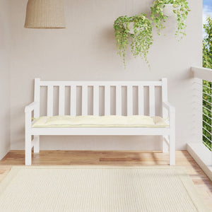 Cuscino per Panca Bianco Crema 150x50x7 cm in Tessuto Oxford 314958