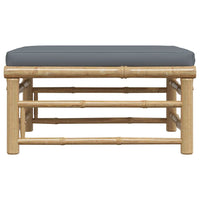 Poggiapiedi da Giardino con Cuscini Grigio Scuro in BambÃ¹ cod mxl 70677