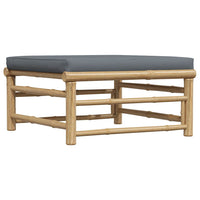 Poggiapiedi da Giardino con Cuscini Grigio Scuro in BambÃ¹ cod mxl 70677