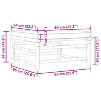Poggiapiedi da Giardino con Cuscini Grigio Scuro in Bambù 313155