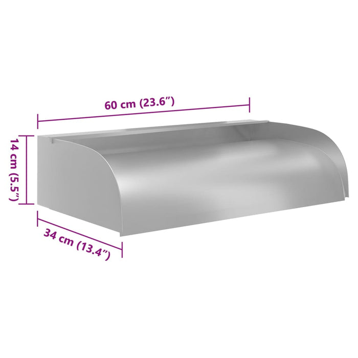 Cascata con LED 60x34x14 cm in Acciaio Inox 304 148878