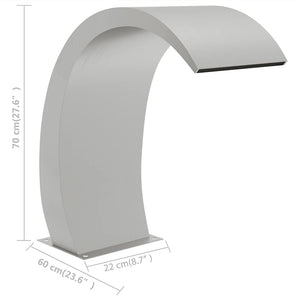 Fontana per Piscina 22x60x70 cm in Acciaio Inox 304 148882