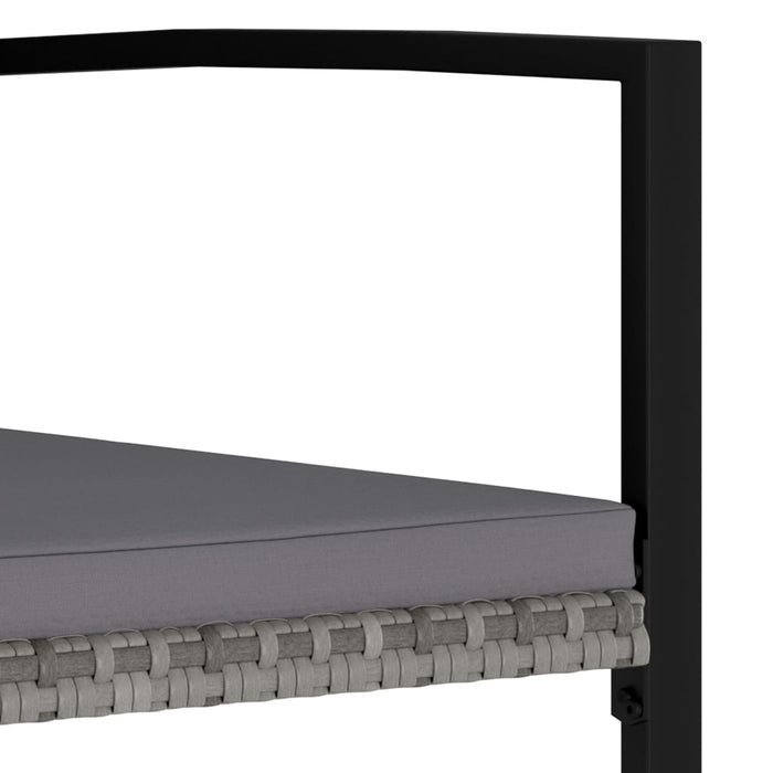 Sedie da Pranzo per Giardino 4 pz in Polyrattan Grigio 315113