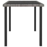 Tavolo da Pranzo da Giardino Grigio 140x70x73 cm in Polyrattan cod mxl 34243