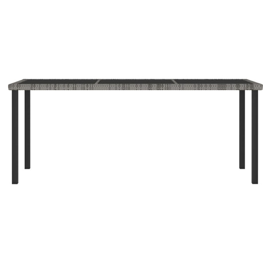 Tavolo da Pranzo da Giardino Grigio 180x70x73 cm in Polyrattan 315119