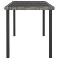 Tavolo da Pranzo da Giardino Grigio 180x70x73 cm in Polyrattan cod mxl 34436