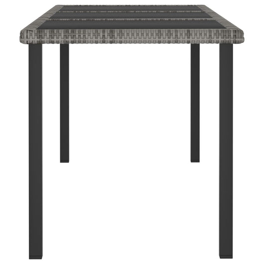 Tavolo da Pranzo da Giardino Grigio 180x70x73 cm in Polyrattan 315119