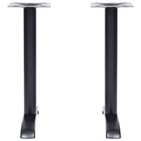 Gambe per Tavolino da BistrÃ² 2 pz Nero 61x8x72 cm in Ghisa