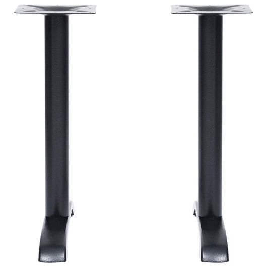 Gambe per Tavolino da Bistrò 2 pz Nero 61x8x72 cm in Ghisa 325428