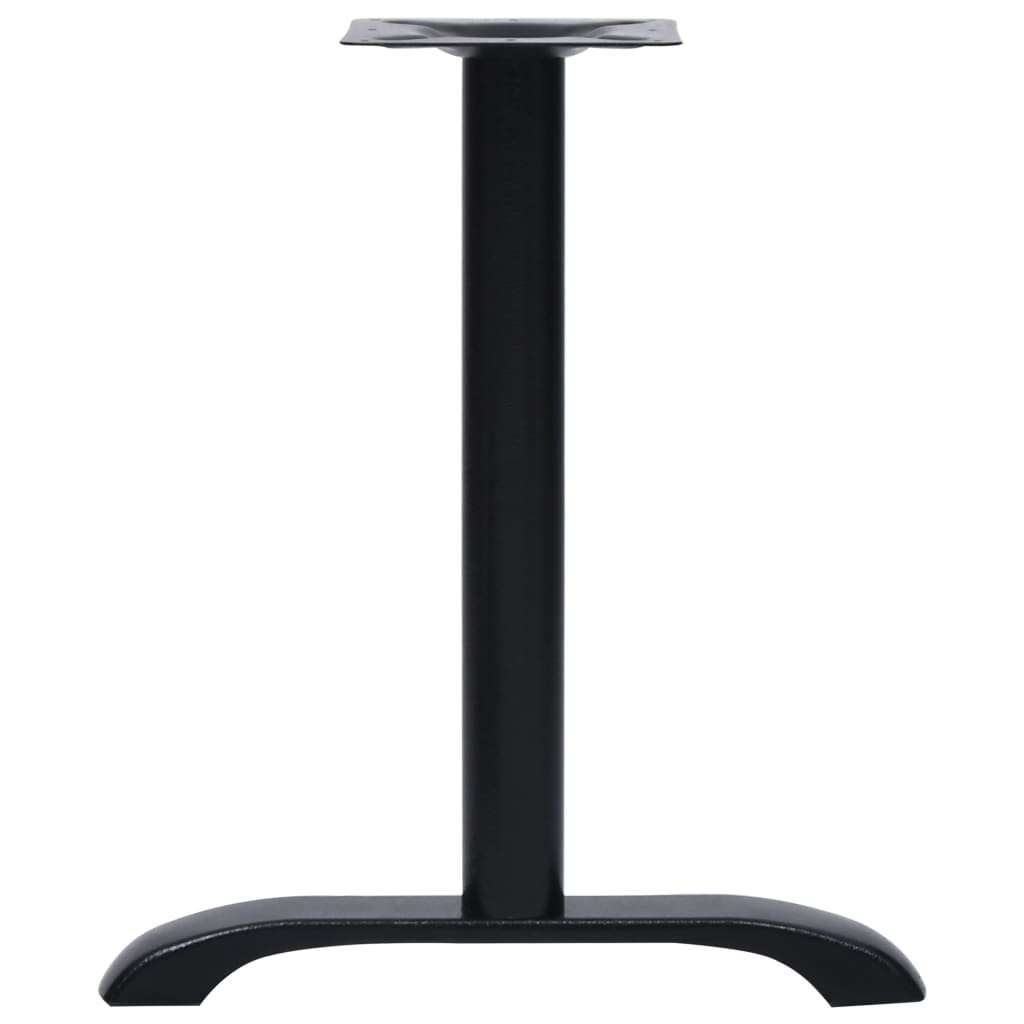 Gambe per Tavolino da BistrÃ² 2 pz Nero 61x8x72 cm in Ghisa