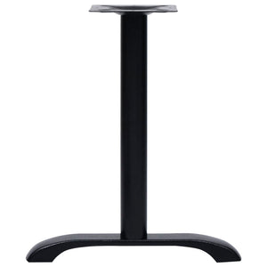 Gambe per Tavolino da BistrÃ² 2 pz Nero 61x8x72 cm in Ghisa