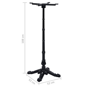 Gamba per Tavolino da Bistr¨°-Gamba per Tavolo Nero 52x52x108 cm in Ghisa