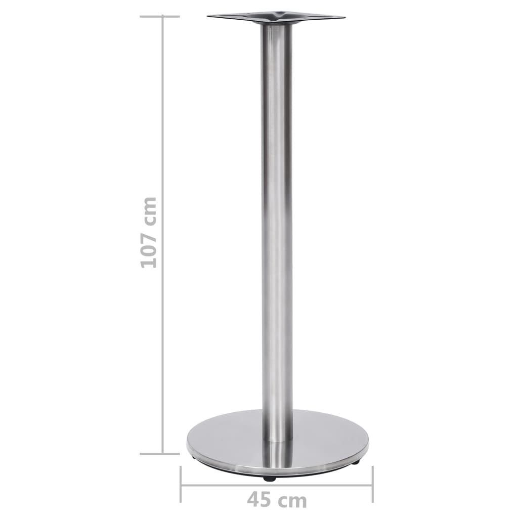 Gamba per Tavolino da Bar-Gamba per Tavolo Argento ?45x107 cm in Acciaio Inox