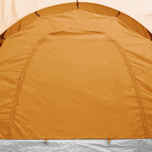 Tenda da Campeggio 6 Persone in Tessuto Grigio e Arancione 93186