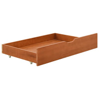 Giroletto con 2 Cassetti-Struttura Letto con contenitore Marrone Ambra Legno di Pino 90x200 cm