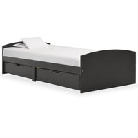 Giroletto con 2 Cassetti senza Materasso Grigio 90x200 cm 322158