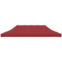 Tetto per Tendone per Feste 6x3 m Rosso Borgogna 270 g/mÂ² cod mxl 61831